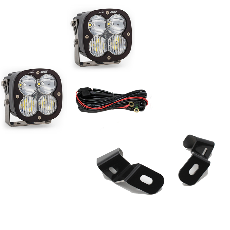 Ram 2500 Light Pods - A-Pillar - Baja Designs - XL 80 Driving Combo - Clear - `19-`27